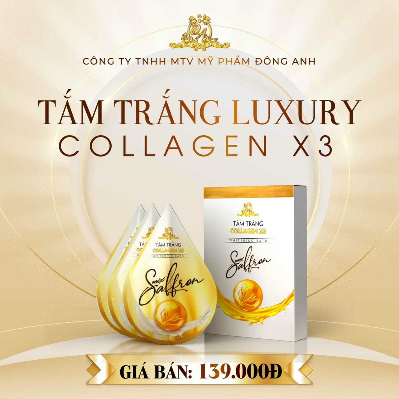 Tắm trắng collagen X3 Saffron Đông Anh